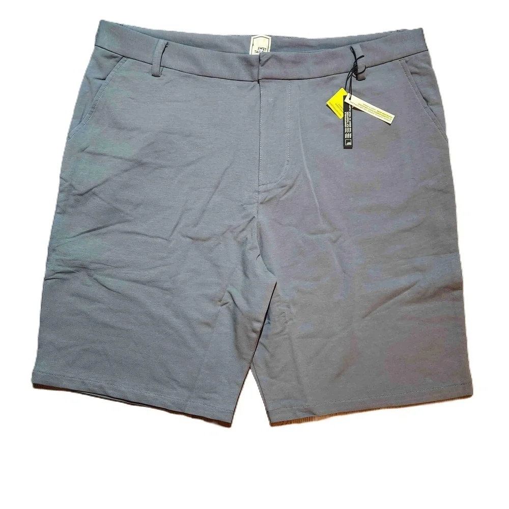 Swet Tailor Mens Grey Chino Casual Shorts Size 38 NWT